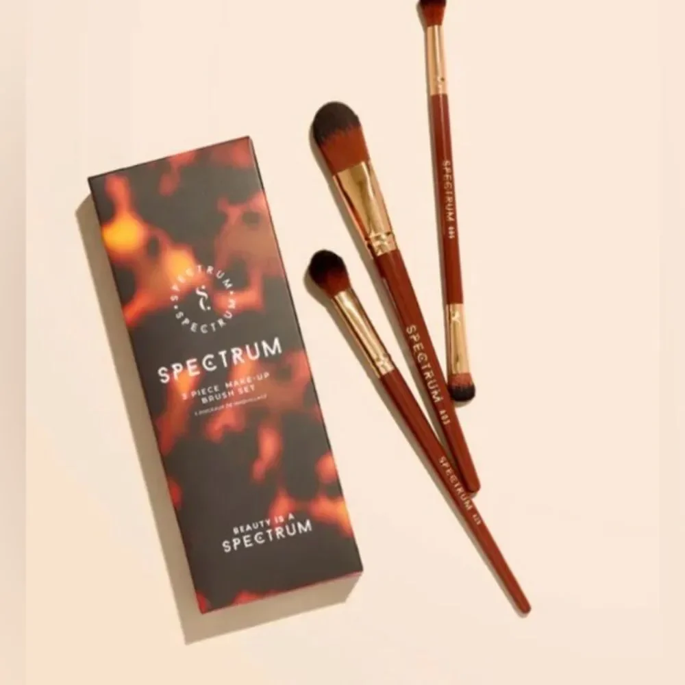 NWT SPECTRUM Pantherine 3 Piece Makeup Brush Set